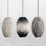 Подвесной светильник вертикальной овальной формы украшенный круглыми бусинами Gradient Oval Pendant Lamp  варинант исполнения - 2 | Loft Concept в Екатеринбурге