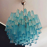 Дизайнерская люстра Blue Lagoon glass бирюзовое стекло  варинант исполнения - 3 | Loft Concept в Екатеринбурге