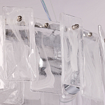 Люстра круглая с подвесными прямоугольными пластинами из стекла Glacier Panels варинант исполнения - 4 | Loft Concept в Екатеринбурге