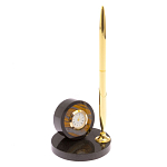 Часы настольные с ручкой из натурального камня Stone Clock варинант исполнения - 11 | Loft Concept в Екатеринбурге