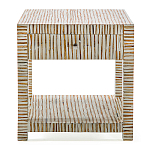 Тумбочка прикроватная Vancouver Bone Inlay Bedside Beige варинант исполнения - 3 | Loft Concept в Екатеринбурге