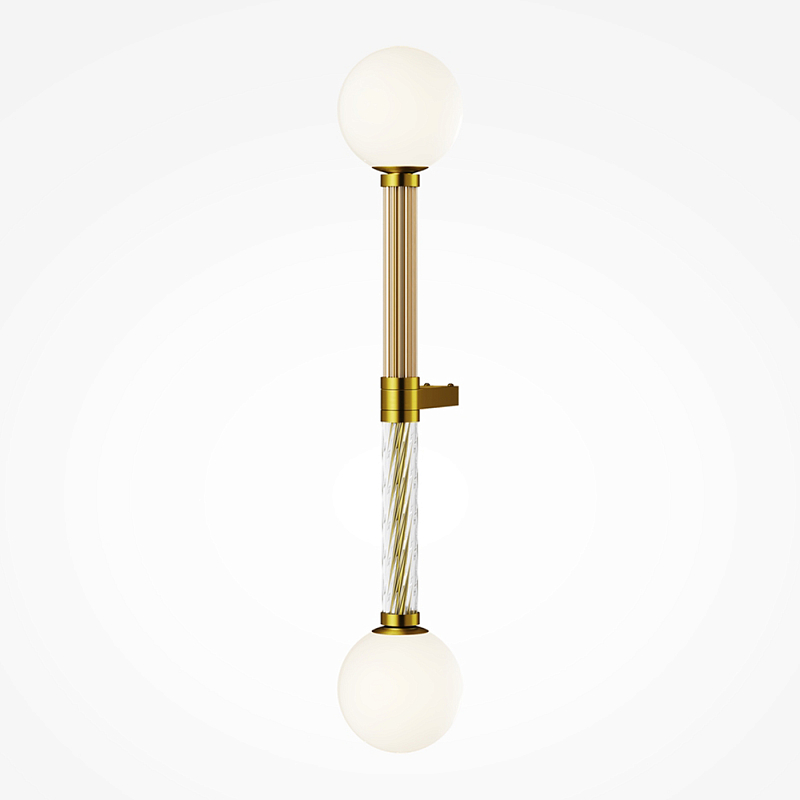 Бра со стеклянными вставками Helios Латунь Прозрачное Стекло в Екатеринбурге | Loft Concept 