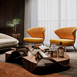 Дизайнерский журнальный стол волнистой формы Nyxacad варинант исполнения - 4 | Loft Concept в Екатеринбурге