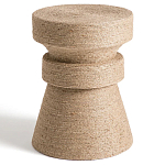 Приставной стол с отделкой из джута Juti D35 см варинант исполнения - 1 | Loft Concept в Екатеринбурге