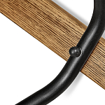 Барный стул со спинкой и металлической подставкой на 4-х деревянных ножках Зеленый Велюр Vendramin Chair варинант исполнения - 5 | Loft Concept в Екатеринбурге