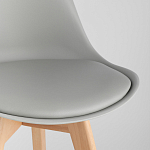 Стул с основой из пластика и мягким сиденьем Arvika Grey варинант исполнения - 7 | Loft Concept в Екатеринбурге