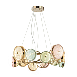 Люстра с плафонами из разноцветного стекла Glass Peonies варинант исполнения - 2 | Loft Concept в Екатеринбурге