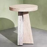 Дизайнерский журнальный стол с круглой каменной столешницей Utezu варинант исполнения - 1 | Loft Concept в Екатеринбурге