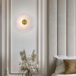 Бра светодиодный с мраморным рассеивателем латунь варинант исполнения - 3 | Loft Concept в Екатеринбурге