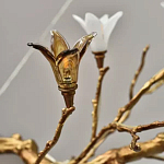 Люстра в виде золотой ветки с цветами Glass Flower Pendant Light варинант исполнения - 1 | Loft Concept в Екатеринбурге