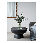 Столик кофейный черного цвета с овальной столешницей и круглым основанием Black Dalmen Table варинант исполнения - 10 | Loft Concept в Екатеринбурге