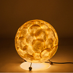 Настольная лампа из перламутра на металлическом каркасе Indonesian Egg варинант исполнения - 4 | Loft Concept в Екатеринбурге