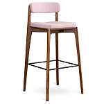 Барный стул из массива ясеня с обивкой из рогожки Elegant Ash варинант исполнения - 2 | Loft Concept в Екатеринбурге