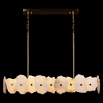 Люстра подвесная линейная с текстурированными мраморными элементами Marble square варинант исполнения - 2 | Loft Concept в Екатеринбурге