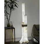 Торшер геометрический с тремя мраморными плафонами Marble Tripod варинант исполнения - 7 | Loft Concept в Екатеринбурге