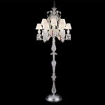 Торшер с 12-ю белыми текстильными абажурами и хрустальными подвесками Lustre Reverie варинант исполнения - 2 | Loft Concept в Екатеринбурге