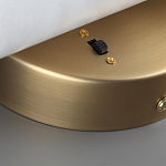 Бра с цилиндрическим плафоном из белого алебастра на круглом основании Латунь Cryptocrystalline Stone варинант исполнения - 3 | Loft Concept в Екатеринбурге