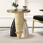 Дизайнерский журнальный стол круглый на 3-х фигурных ножках Cuzadit варинант исполнения - 2 | Loft Concept в Екатеринбурге