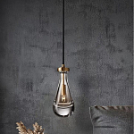 Подвесной светильник в форме капли с прозрачным стеклянным плафоном Dribble варинант исполнения - 1 | Loft Concept в Екатеринбурге