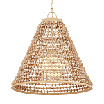 Подвесной светильник в форме колокола из деревянных бусин Wooden Beads варинант исполнения - 3 | Loft Concept в Екатеринбурге