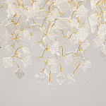 Люстра подвесная золотого цвета с декоративными ветвями и прозрачными рельефными подвесками FAIRYTREE Light варинант исполнения - 8 | Loft Concept в Екатеринбурге