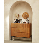 Комод с геометрическим рисунком на ящиках Anders Dark Wood варинант исполнения - 5 | Loft Concept в Екатеринбурге