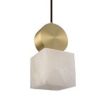 Подвесной светильник с квадратным мраморным плафоном Marble square варинант исполнения - 3 | Loft Concept в Екатеринбурге