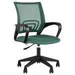 Офисное кресло с основанием из черного пластика Desk chairs Green варинант исполнения - 1 | Loft Concept в Екатеринбурге
