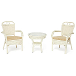 Комплект террасный из ротанга Eloise белый варинант исполнения - 1 | Loft Concept в Екатеринбурге