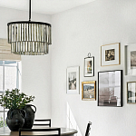 Люстра круглая с подвесками из натурального перламутра Nacre варинант исполнения - 3 | Loft Concept в Екатеринбурге