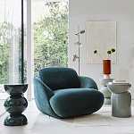 Полукруглое мягкое кресло Halle Green Armchair варинант исполнения - 8 | Loft Concept в Екатеринбурге