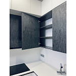 Угловой кухонный гарнитур Жемчужный белый Серый Clarke Kitchen Set White Grey варинант исполнения - 11 | Loft Concept в Екатеринбурге