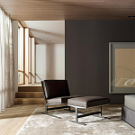 Дизайнерское кресло без подлокотников кожаное на металлическом каркасе PAULA Armchair варинант исполнения - 2 | Loft Concept в Екатеринбурге