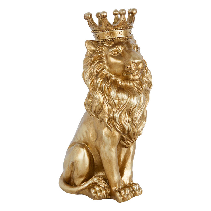 Статуэтка лев с детализированной гривой и изящной короной Lion Crown Золотой Статуэтка лев с детализированной гривой и изящной короной Lion Crown Золотой в Екатеринбурге | Loft Concept
