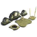 Настольный письменный набор из змеевика из 7-ми элементов Successful Leader варинант исполнения - 2 | Loft Concept в Екатеринбурге