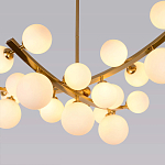 Люстра подвесная фигурная с белыми лампами в форме шара Felicitat варинант исполнения - 2 | Loft Concept в Екатеринбурге