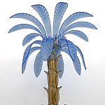 Торшер Glass Decorated Palm Floor Lamp Blue Листья Пальмы  варинант исполнения - 4 | Loft Concept в Екатеринбурге