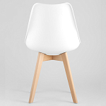 Стул с основой из пластика и мягким сиденьем Arvika White варинант исполнения - 5 | Loft Concept в Екатеринбурге