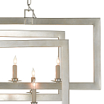 Люстра серебряная из пересекающихся прямоугольных элементов Intersecting Rectangles варинант исполнения - 1 | Loft Concept в Екатеринбурге