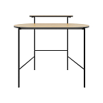 Стол письменный овальной формы с полкой LOUB WORKING TABLE BLACK OAK варинант исполнения - 1 | Loft Concept в Екатеринбурге