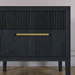 Прикроватная Тумбочка Primo с двумя ящиками Черный дуб варинант исполнения - 2 | Loft Concept в Екатеринбурге