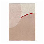 Плед из хлопка бежевого цвета с абстрактным принтом Elysian Flow Peach варинант исполнения - 2 | Loft Concept в Екатеринбурге