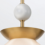 Подвесной светильник латунного цвета с конусовидным белым плафоном Quintiesse варинант исполнения - 4 | Loft Concept в Екатеринбурге