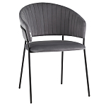 Стул в велюре серого цвета Horizon варинант исполнения - 1 | Loft Concept в Екатеринбурге