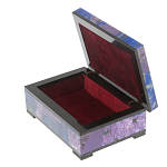 Шкатулка из натурального камня лазурит и чароит Stone Casket варинант исполнения - 3 | Loft Concept в Екатеринбурге