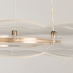 Люстра с прозрачным волнистым плафоном в форме цветка Ethereal Bloom варинант исполнения - 9 | Loft Concept в Екатеринбурге