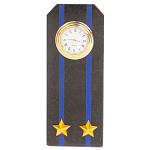 Часы погон подарочные настольные Авиация ВМФ из натурального камня Змеевик Military Clock варинант исполнения - 16 | Loft Concept в Екатеринбурге