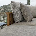 Дизайнерский уличный диван из массива дерева с плетеной спинкой PALINFRASCA Sofa варинант исполнения - 2 | Loft Concept в Екатеринбурге