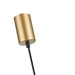 Подвесной светильник с сетчатым металлическим плафоном цилиндрической формы золотой Metal Mesh варинант исполнения - 5 | Loft Concept в Екатеринбурге