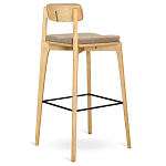 Барный стул из массива ясеня Elegant Ash Shape варинант исполнения - 4 | Loft Concept в Екатеринбурге